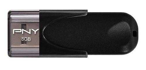 FD8GBATT4-EF - Pendrive PNY Attach 4 8Gb USB-A 2.0 Lectura 25 Mb/s Escritura 8 Mb/s Tapa Negro (FD8GBATT4-EF)