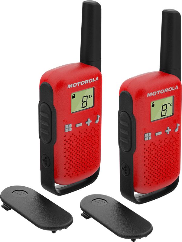 B4P00811RDKMAW - Walkie Talkie Motorola T42 LCD 16 Canales 4000m Negro/Rojo (59T42REDPACK)