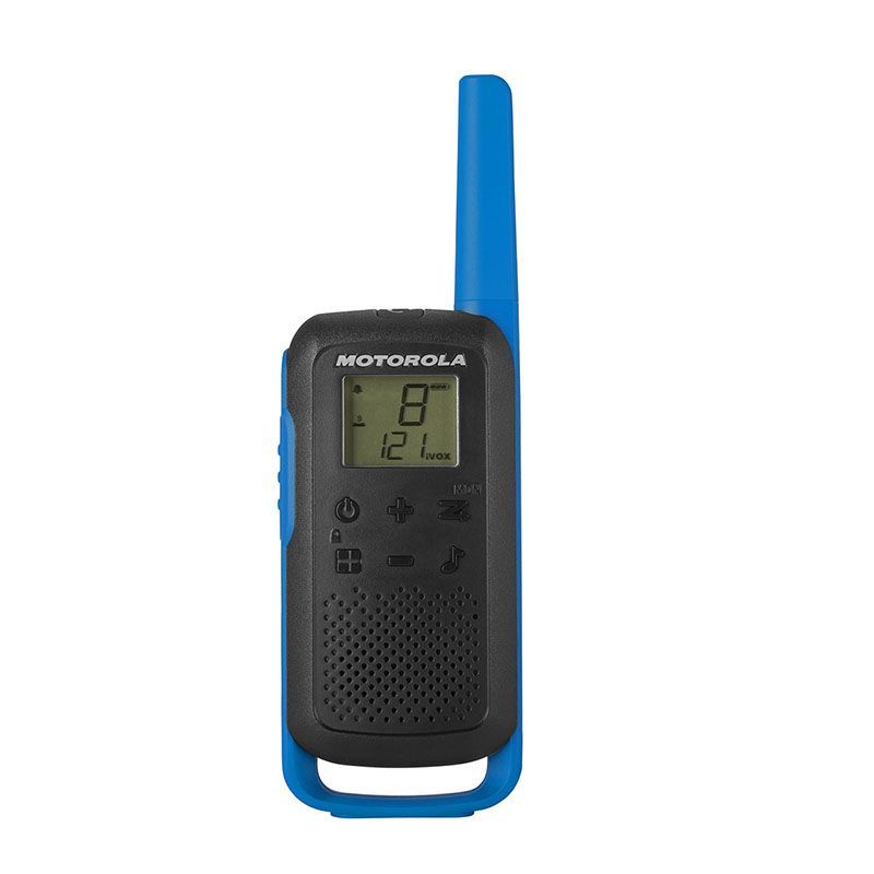 B6P00811LDRMAW - Walkie Talkie Motorola T62 LCD 16 Canales mUSB 8000m Negro/Azul (59T62BLUEPACK)