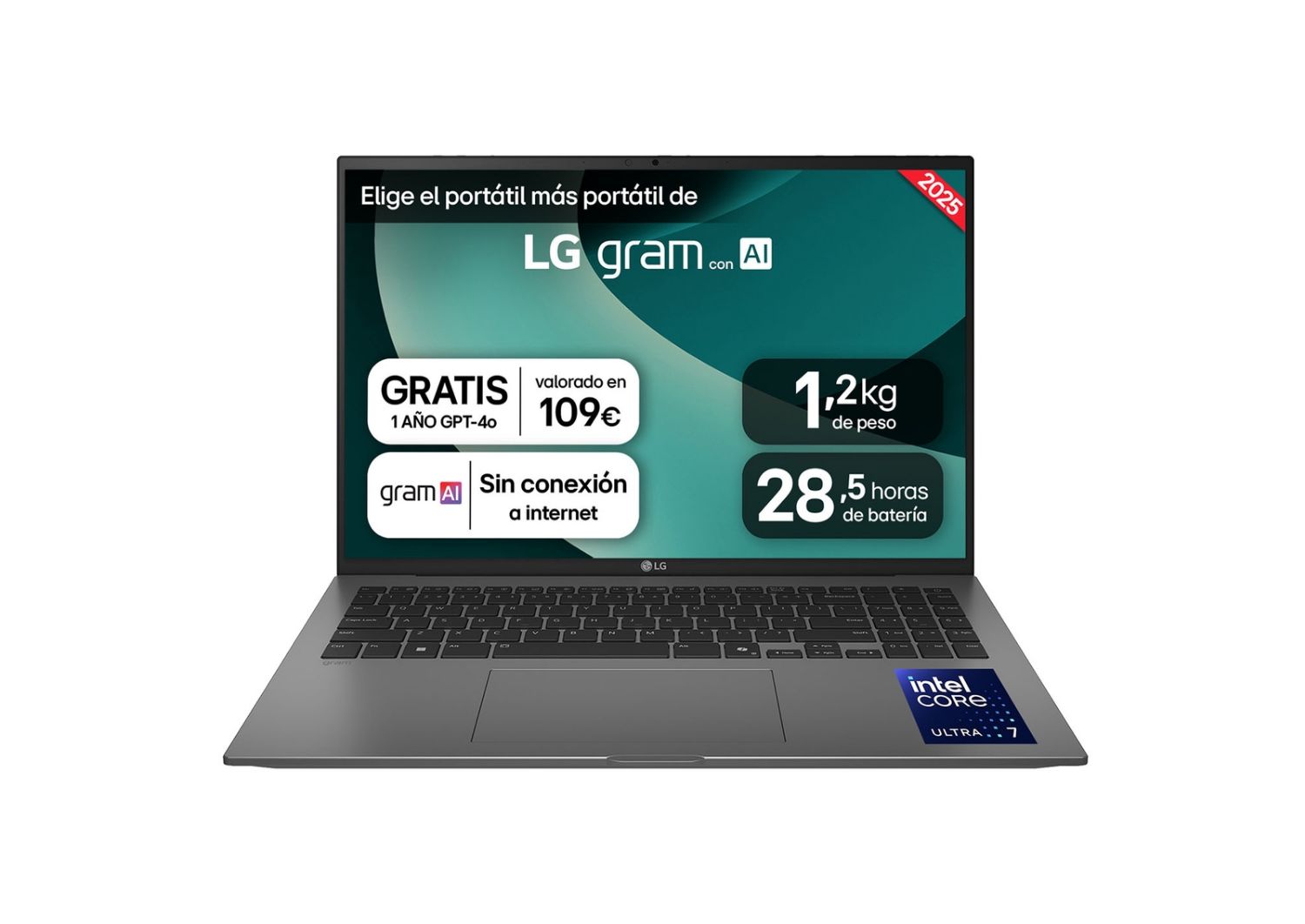 16Z90TL-G.AU88B - Porttil LG Gram Ultra 7-258V 32Gb 1Tb SSD Cmara FHD 16