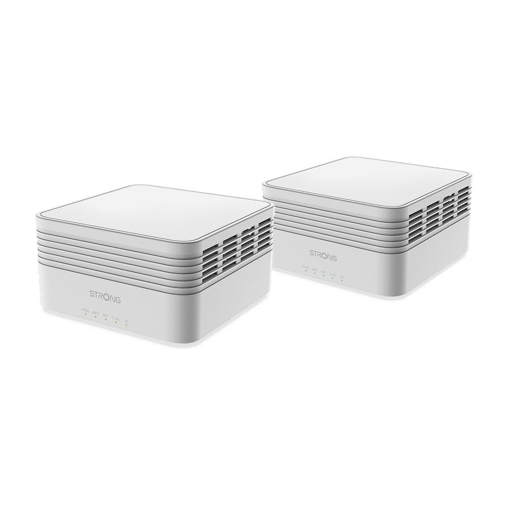 MESHKITAX3000 - Punto de Acceso Strong Sistema Mesh WiFi 6 DualBand (2.4GHz/5GHz) 2xRJ45 Ethernet LAN/WAN 4 Antenas Internas Pack 2 Blanco (MESHKITAX3000)
