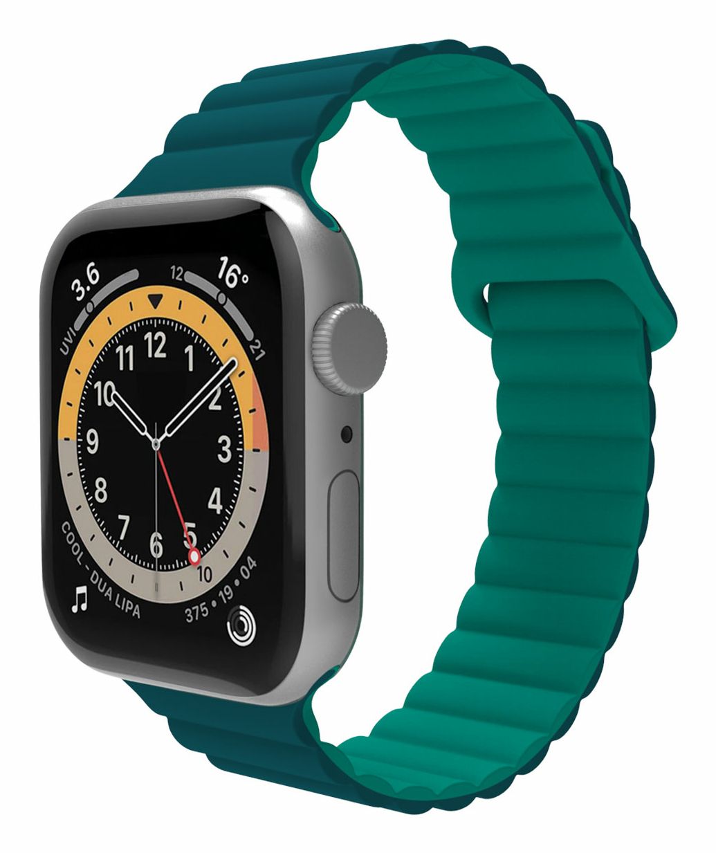 WBANDMAGGNLG - Correa CELLY Apple Watch 42/44/45mm Silicona Verde (WBANDMAGGNLG)