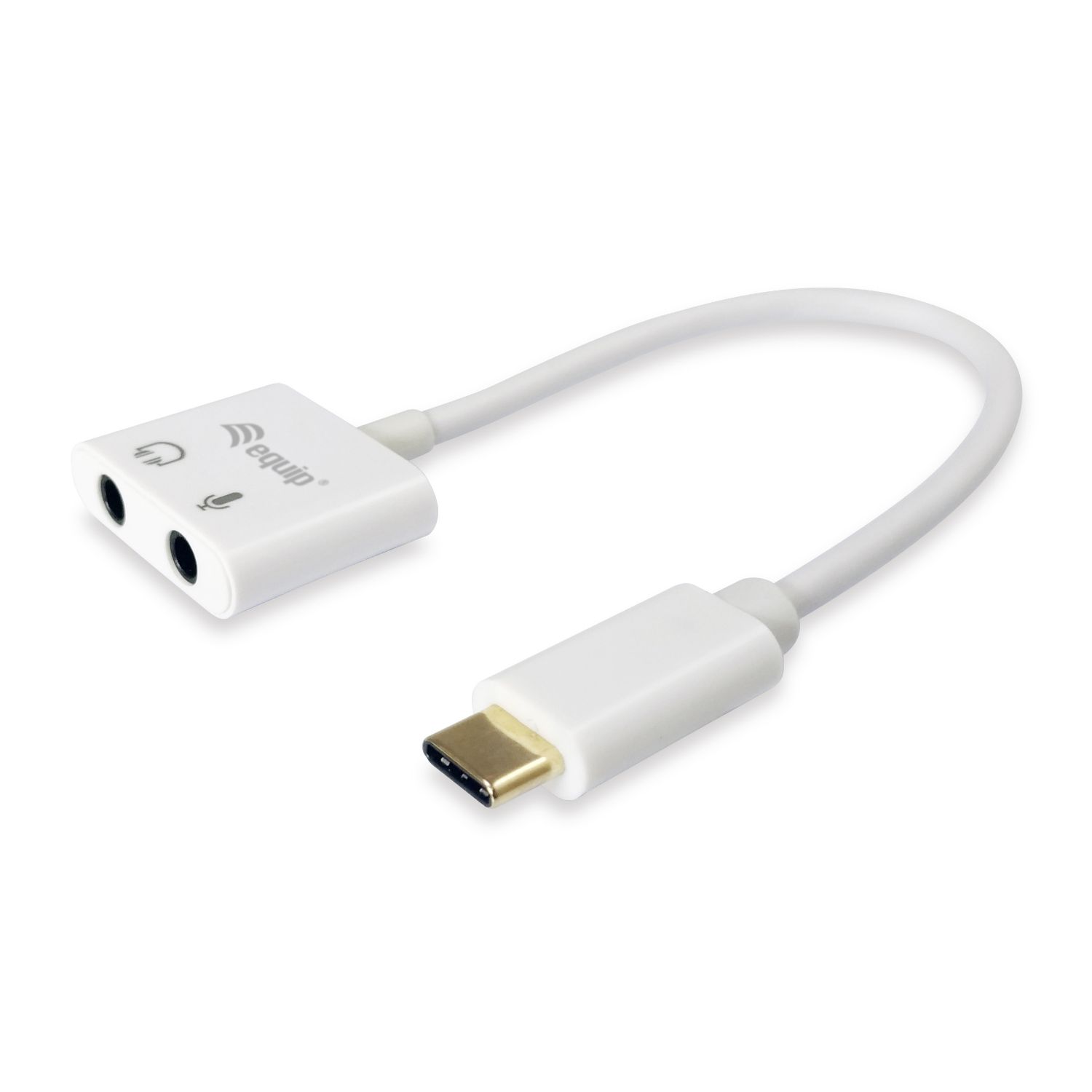 133460 - Adaptador EQUIP USB-C/M a 2x3.5mm/H 15cm Blanco (133460)