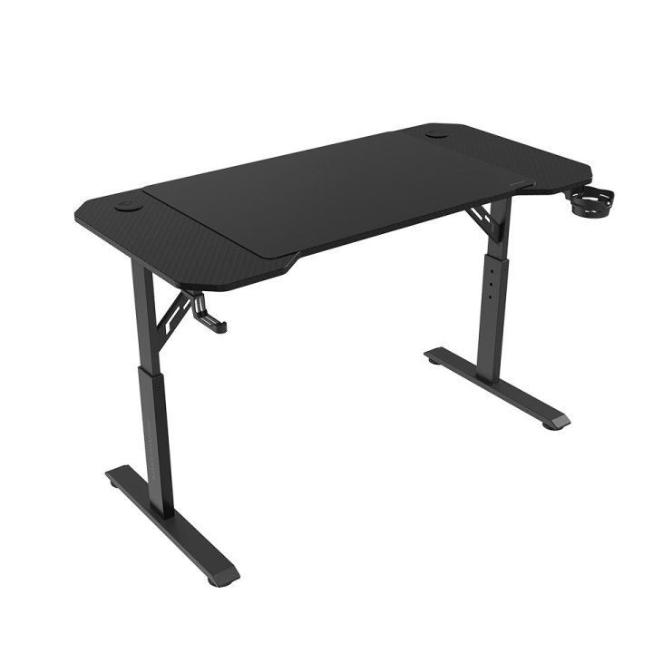MGDERGO120 - Mesa Mars Gaming 120x60cm Mx. 100Kg, Ajustable 3 Posiciones, Ergonmica, Alfombrilla XXL, Negra. (MGDERGO120)