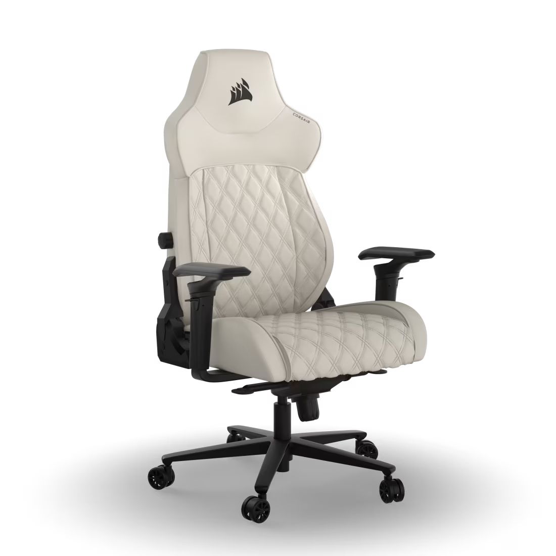 CF-9010067-WW - Silla Gaming CORSAIR TC500 Luxe Frost, confeccionada en tela transpirable Beige, Asiento y respaldo acolchados, Reposabrazos Omniflex, Almohada para el cuello desmontable, Soporte lumbar integrado. (CF-9010067-WW)