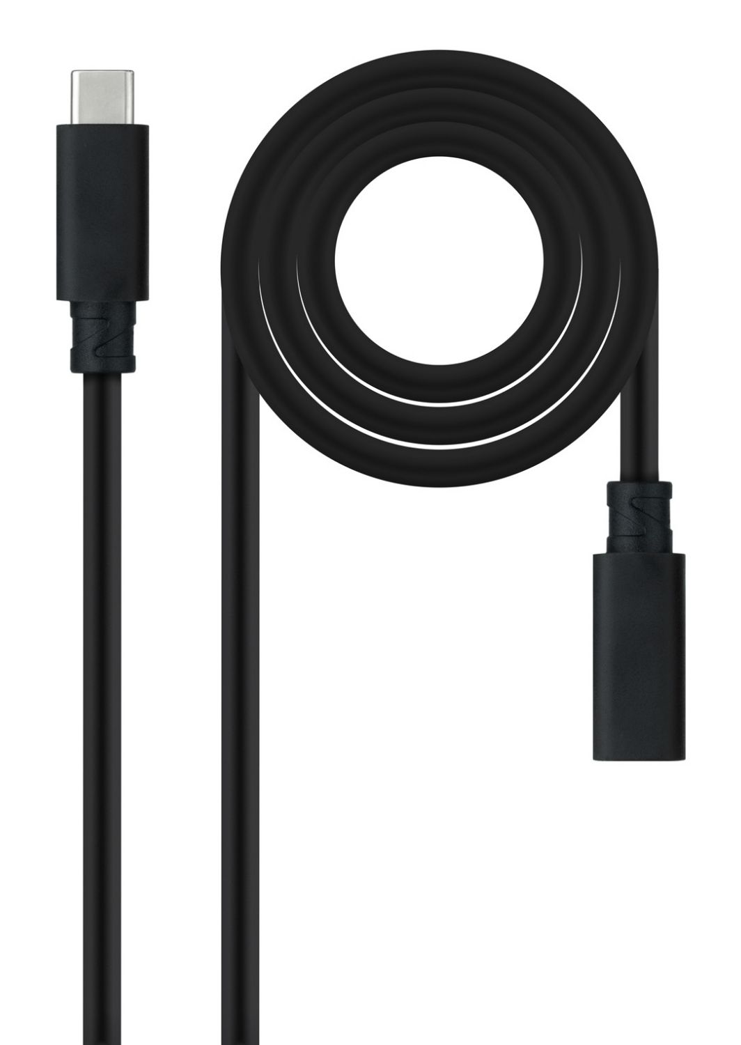 10.01.4501 - Cable NANOCABLE Usb-C3.2/M a Usb-C/H 1m Negro (10.01.4501)