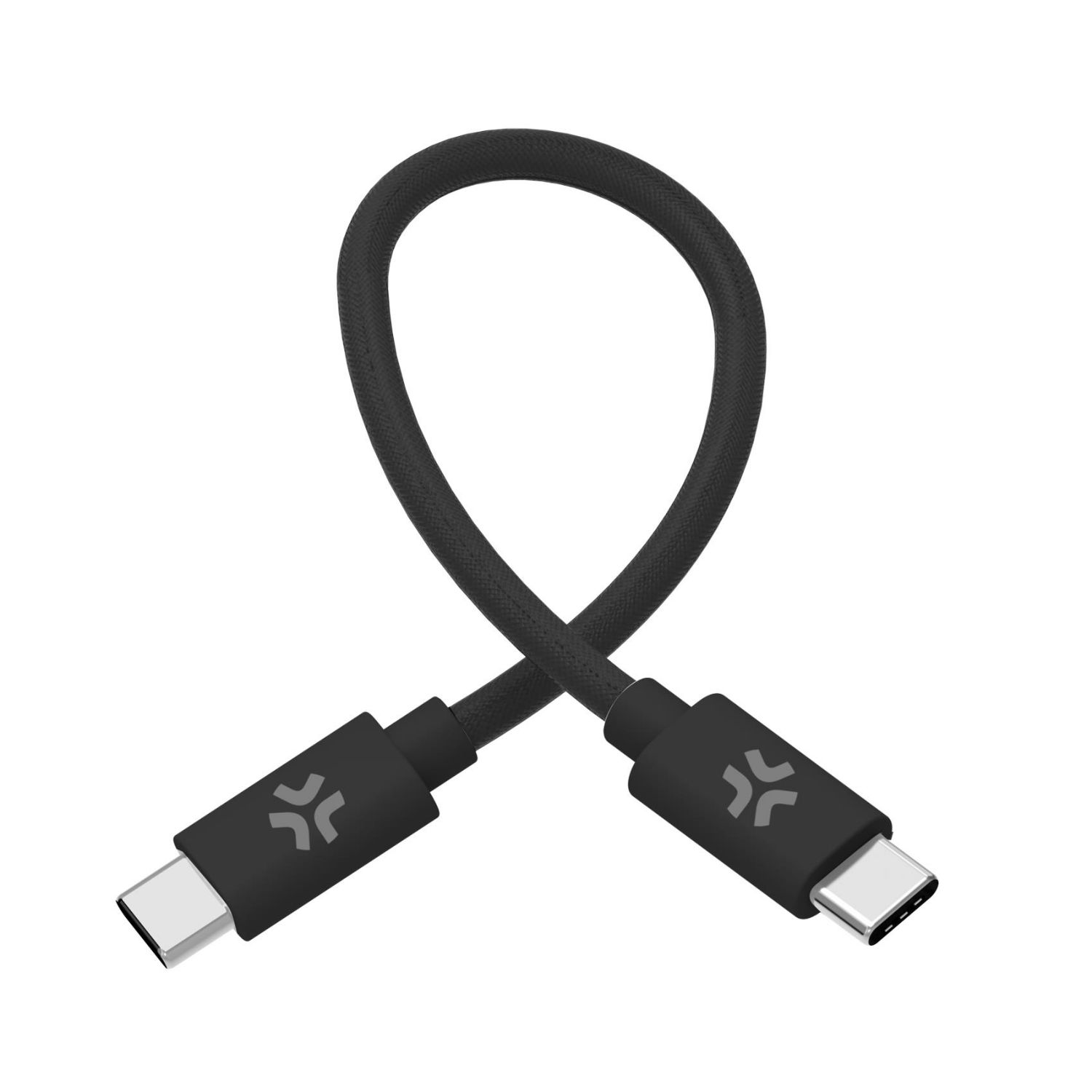 USBCUSBCCOT30BK - Cable CELLY Usb-C a Usb-C 60w trenzado 30cm (USBCUSBCCOT30BK)