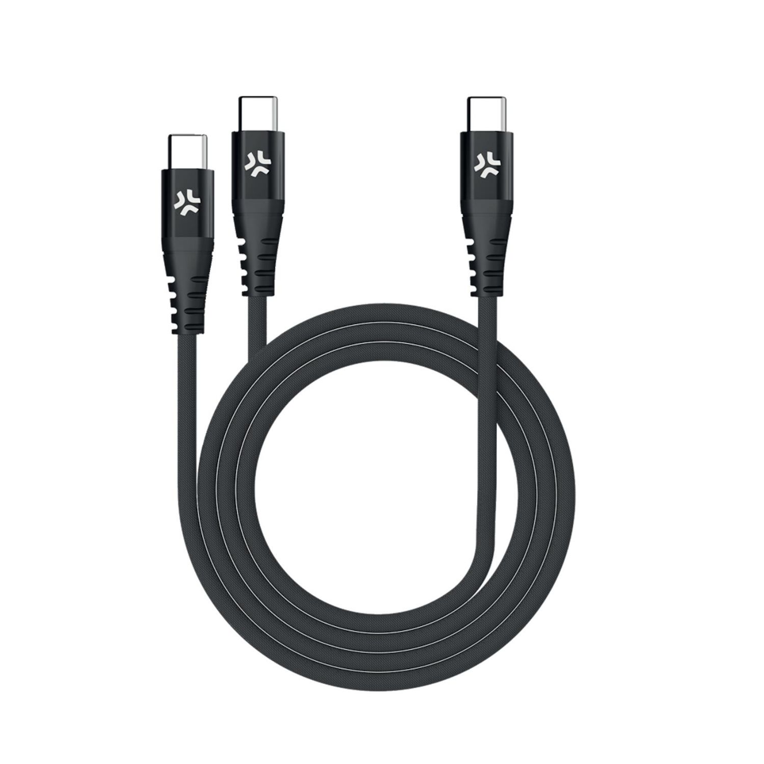 USBC2USBCBK - Cable CELLY Usb-C a 2Usb-C 100w 1.3m Negro (USBC2USBCBK)