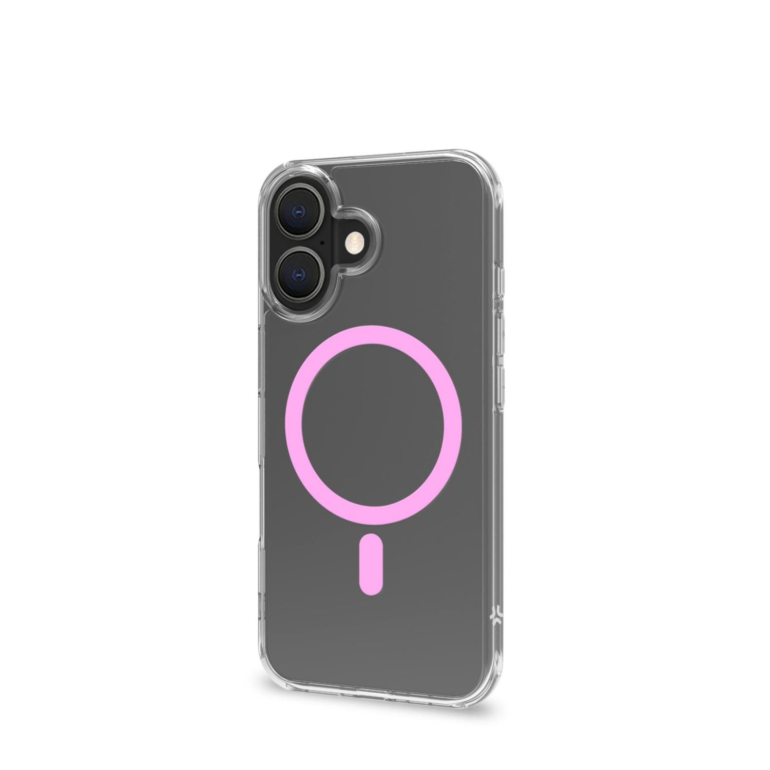 GELSKINMAG1112P - Funda CELLY iPhone 16 Compatible con la tecnologa Magsafe, Transparente/Rosa (GELSKINMAG1112P)