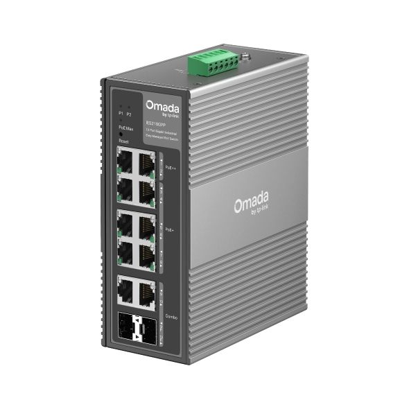 IES210GPP - Switch TP-Link Omada 8xRJ45 (6xPoE+/2xPoE++) 2xSFP Gestionado Ethernet GbE Gris (IES210GPP)