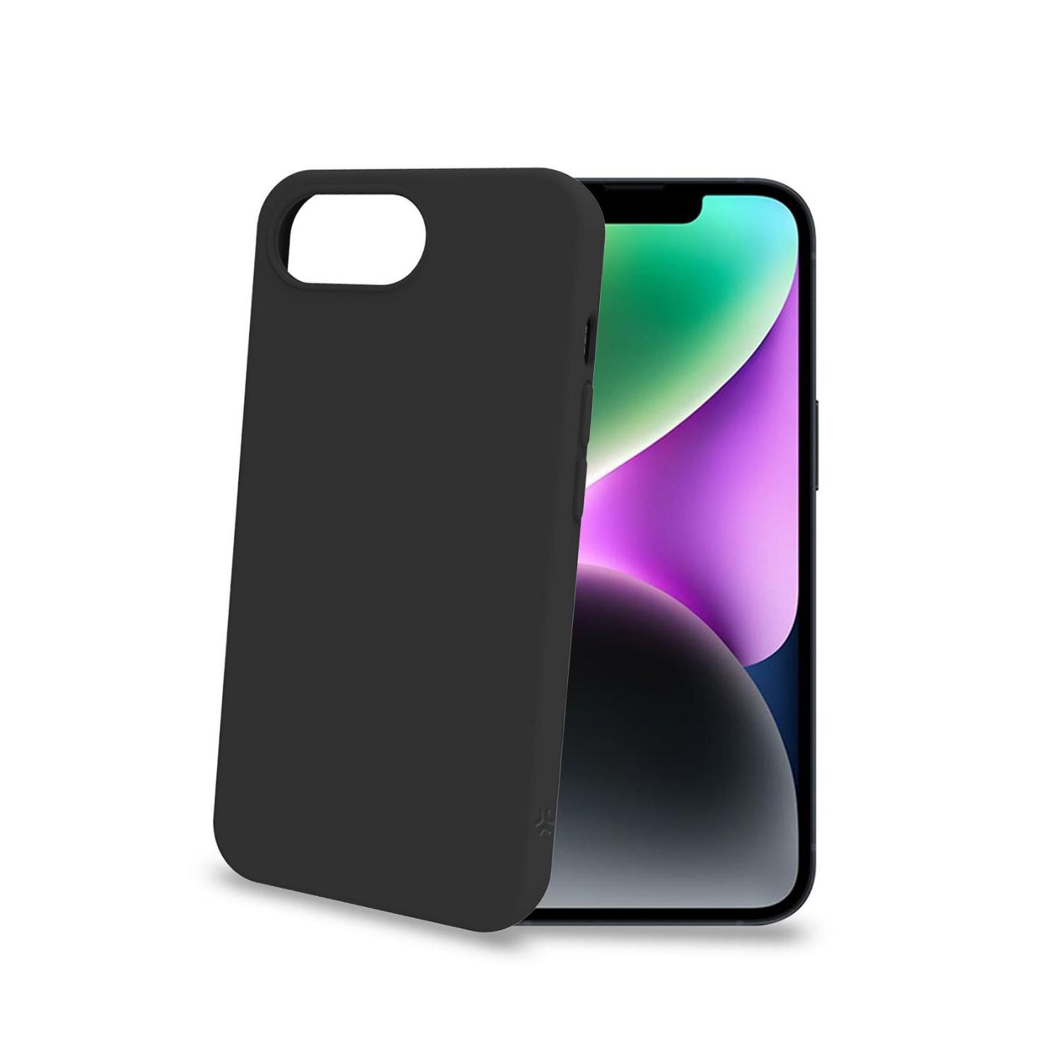 CROMO1123BK - Funda Celly Cromo para iPhone 16E con revestimiento de silicona, Negro (CROMO1123BK)