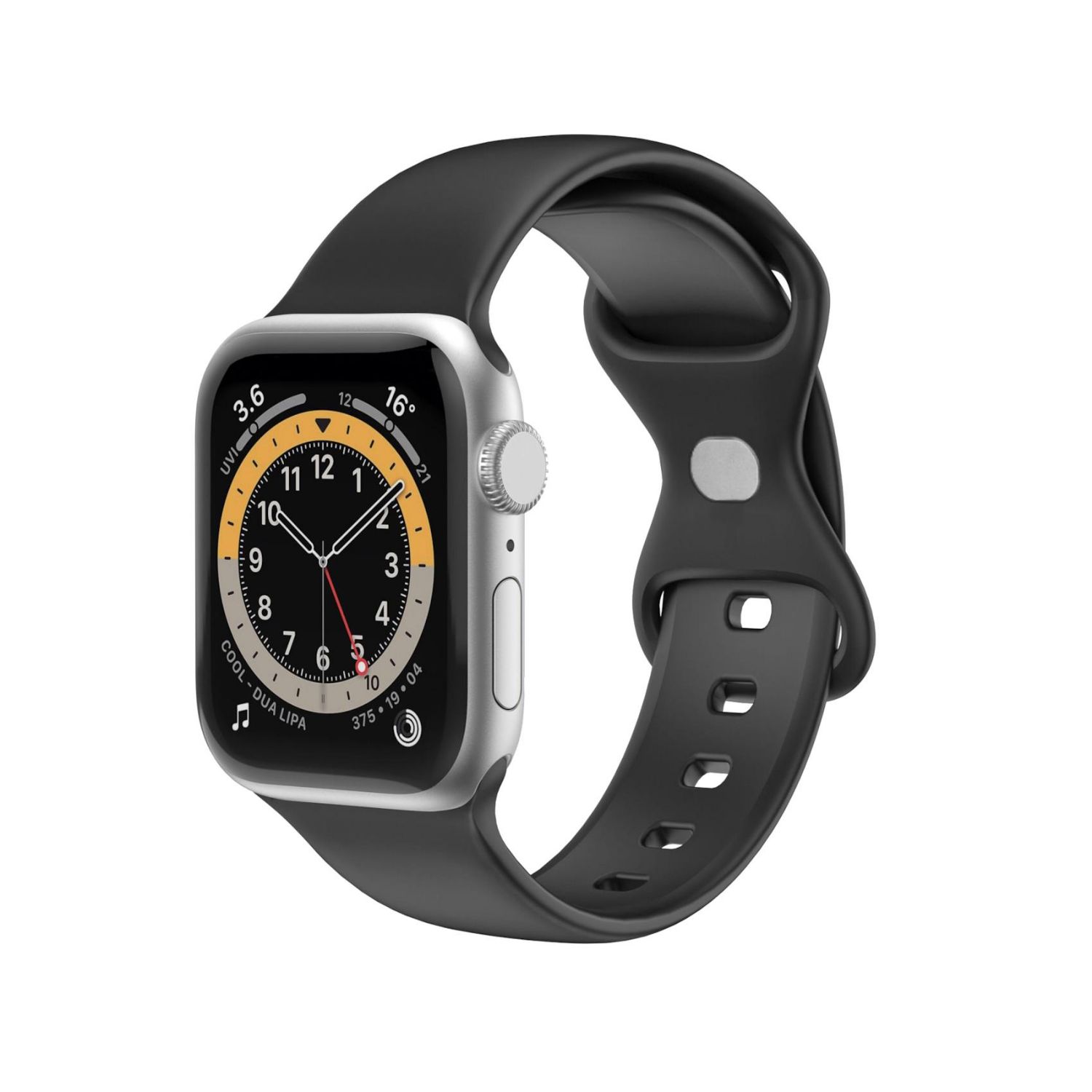 WBANDSIL40BK - Correa CELLY para AppleWatch 38/40/41mm de Silicona suave Negra (WBANDSIL40BK)