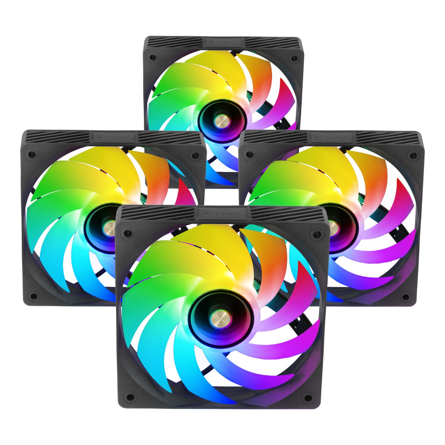 MFSI4KIT - Kit MARS GAMING 4Ventiladores ARGB 120mm Negros +Hub con mado a distancia. (MFSI4KIT)