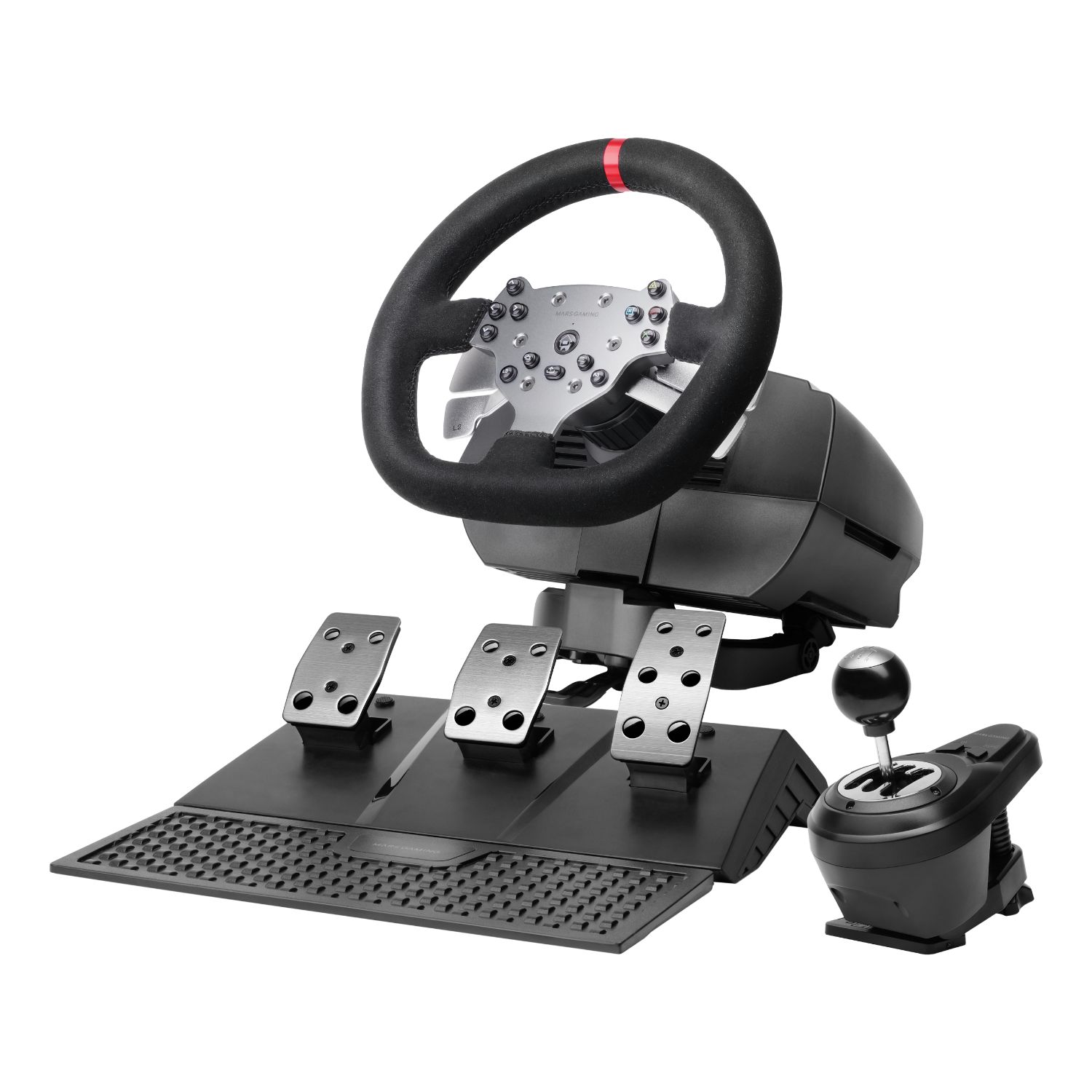 MWHRSX - Kit Volante MARS GAMING +3Pedales +Palanca de cambios. (MWHRSX)