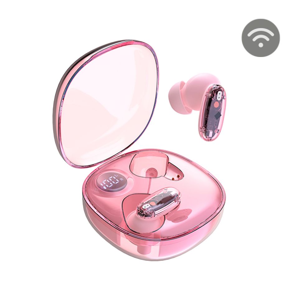 MHIB2P - Auriculares MARS GAMING BT5.1 TWS Sonido inmersivo, 24h reproduccin, Rosa (MHIB2P)
