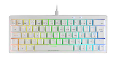MKMINIPROWBRES - Teclado MARS GAMING mecnico RGB Chroma Switch marrn, Blanco (MKMINIPROWBRES)