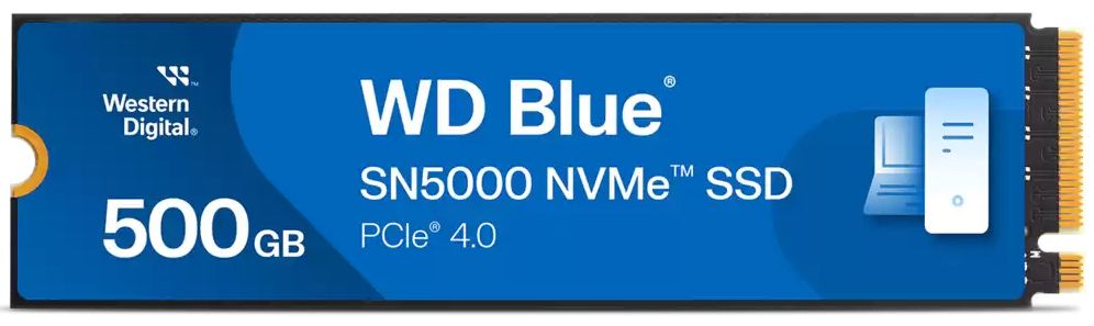 WDS500G4B0E - SSD WD SN5000 Blue 500Gb NVMe PCIe Gen4 x4 (WDS500G4B0E)