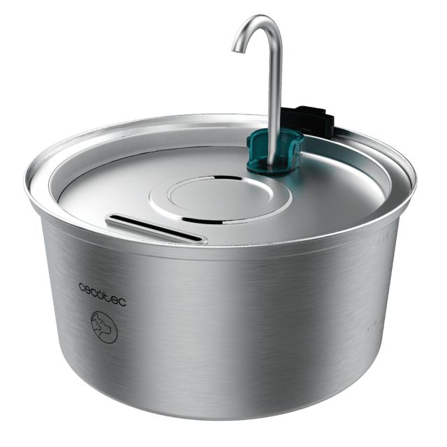 A01_EU01_103271 - Fuente automtica para mascotas CECOTEC Pumba 3200 Refresh Inox con capacidad de 3,2 litros, material en acero inoxidable, diseo de cascada.(A01_EU01_103271)