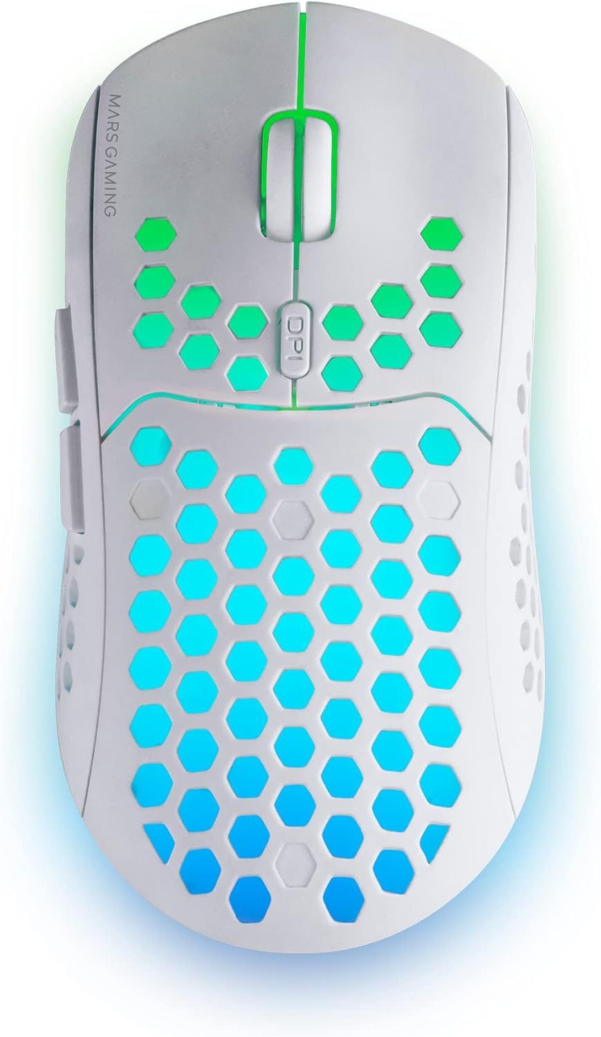 OUT4787 - Ratn Mars Gaming RGB RF 2.4GHz Blanco (MMW3W) Perfecto estado. Caja original deteriorada. (OUT4787)