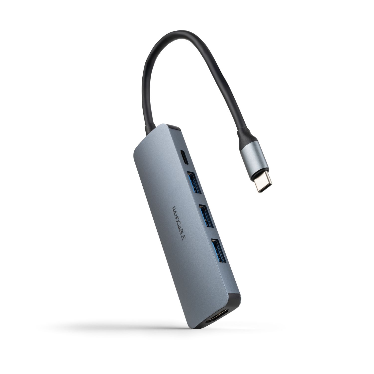 10.16.4605 - Docking Nanocable Usb-C a 3Usb-A/HDMI 4K/Usb-C PD. Gris (10.16.4605)