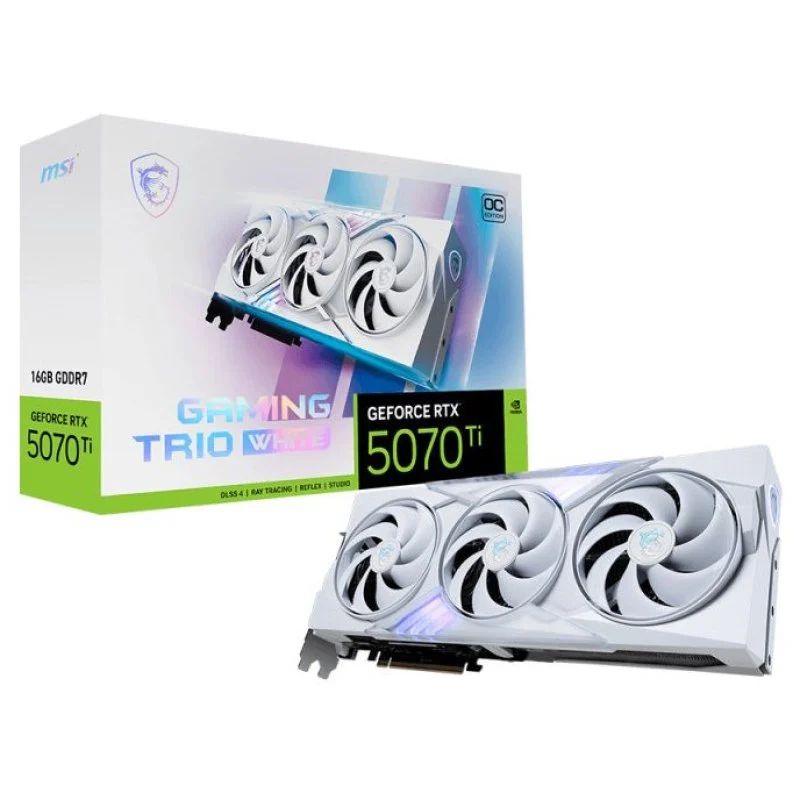 912-V531-057 - Tarjeta Grfica MSI GeForce RTX 5070 TI GAMING TRIO OC WHITE 16Gb GDDR7 1xDP 3xHDMI PCIe 5.0 OpenGL 4.6 (912-V531-057)