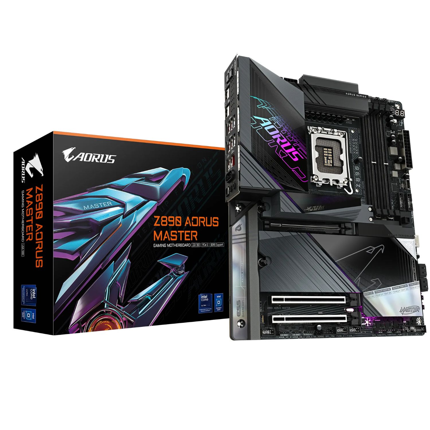 9MZ89MSTR-00-10 - Placa base GIGABYTE Z890 AORUS MASTER: (1851) 5DDR5 M.2 SATA3 USB DP HDMI RJ45 5.1 ATX WiFi 7 Bluetooth 5.4 Ethernet 10 GbE