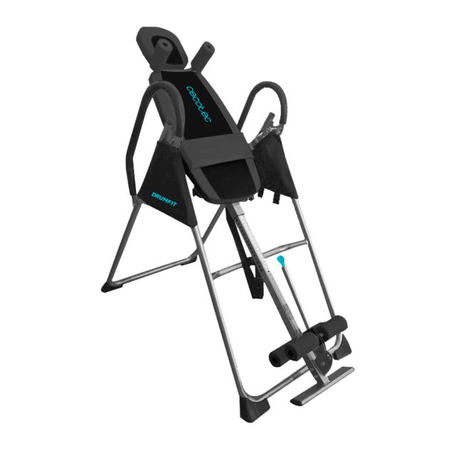 07193 - Tabla de inversin CECOTEC Drumfit Inversion 1800, plegable con inversin total. Cinturn y almohadillas de seguridad. 26 niveles ajustables. Altura ajustable entre 147 y 198 cm. (07193)