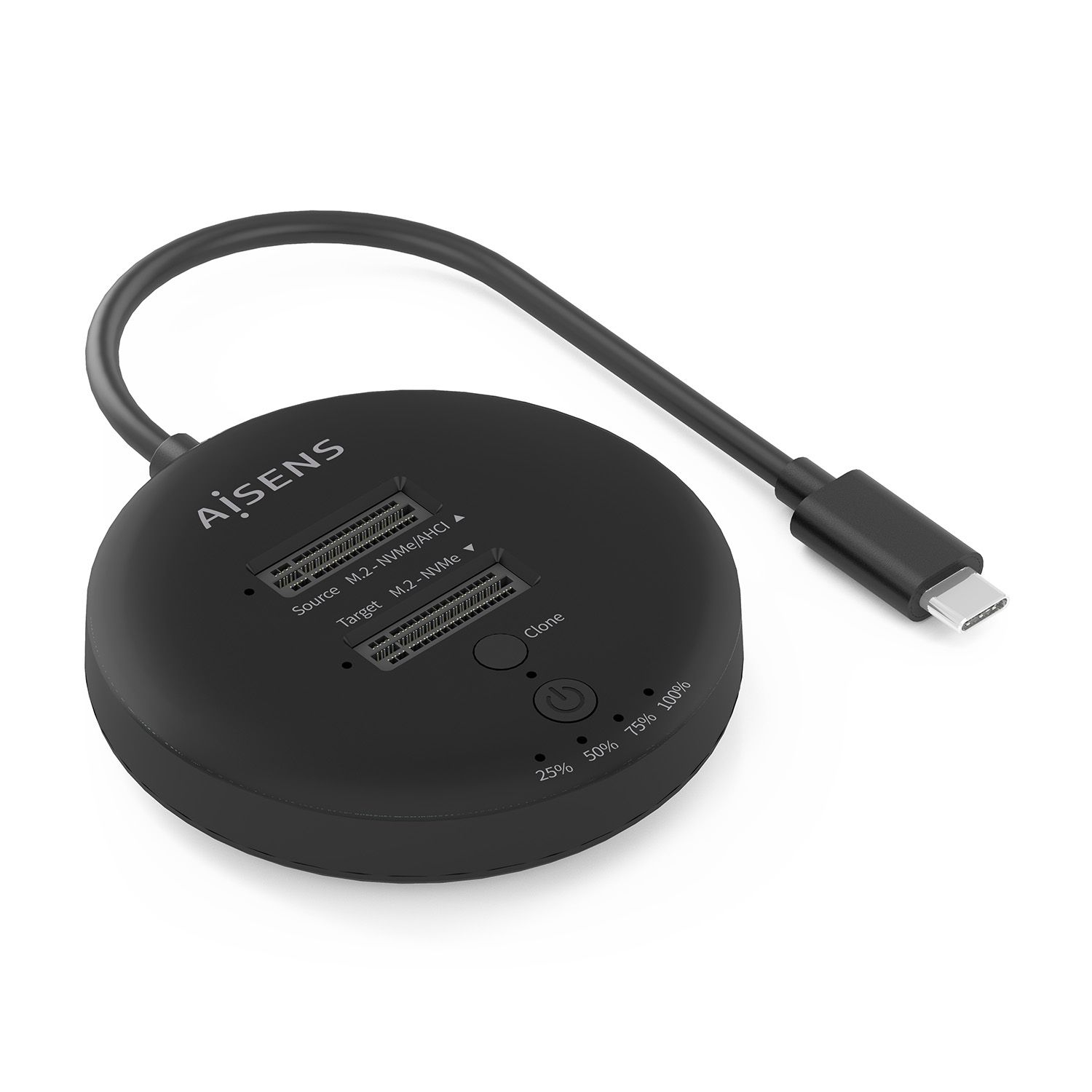 ASDS-2M2N05-BK - Dock Station AISENS Usb3.2-C a 2xSSD M.2 NVMe (ASDS-2M2N05-BK)