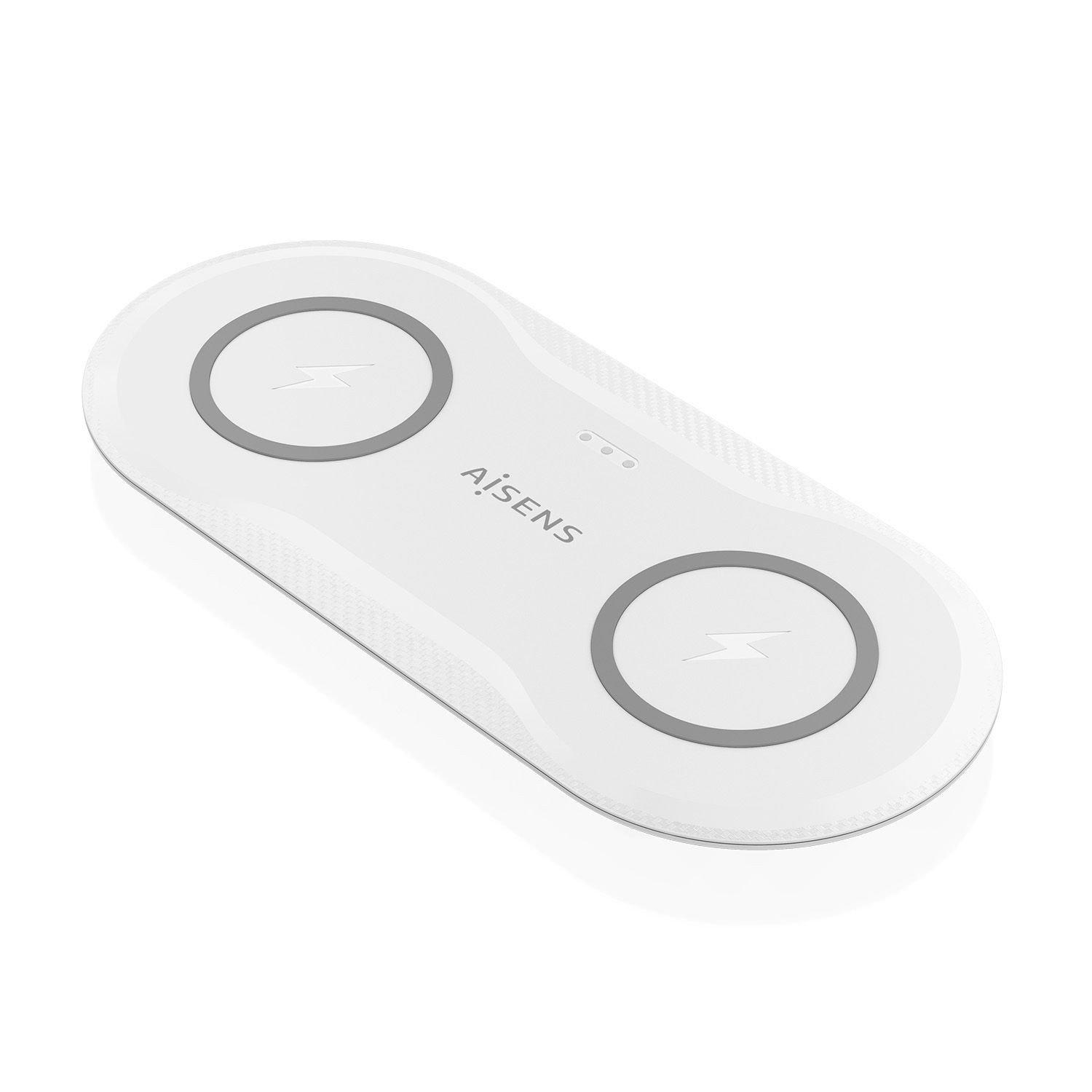 ASCH-15W2WC059-W - Estacin de Carga AISENS Inalmbrica Qi 2en1 Usb-C Blanco (ASCH-15W2WC059-W)