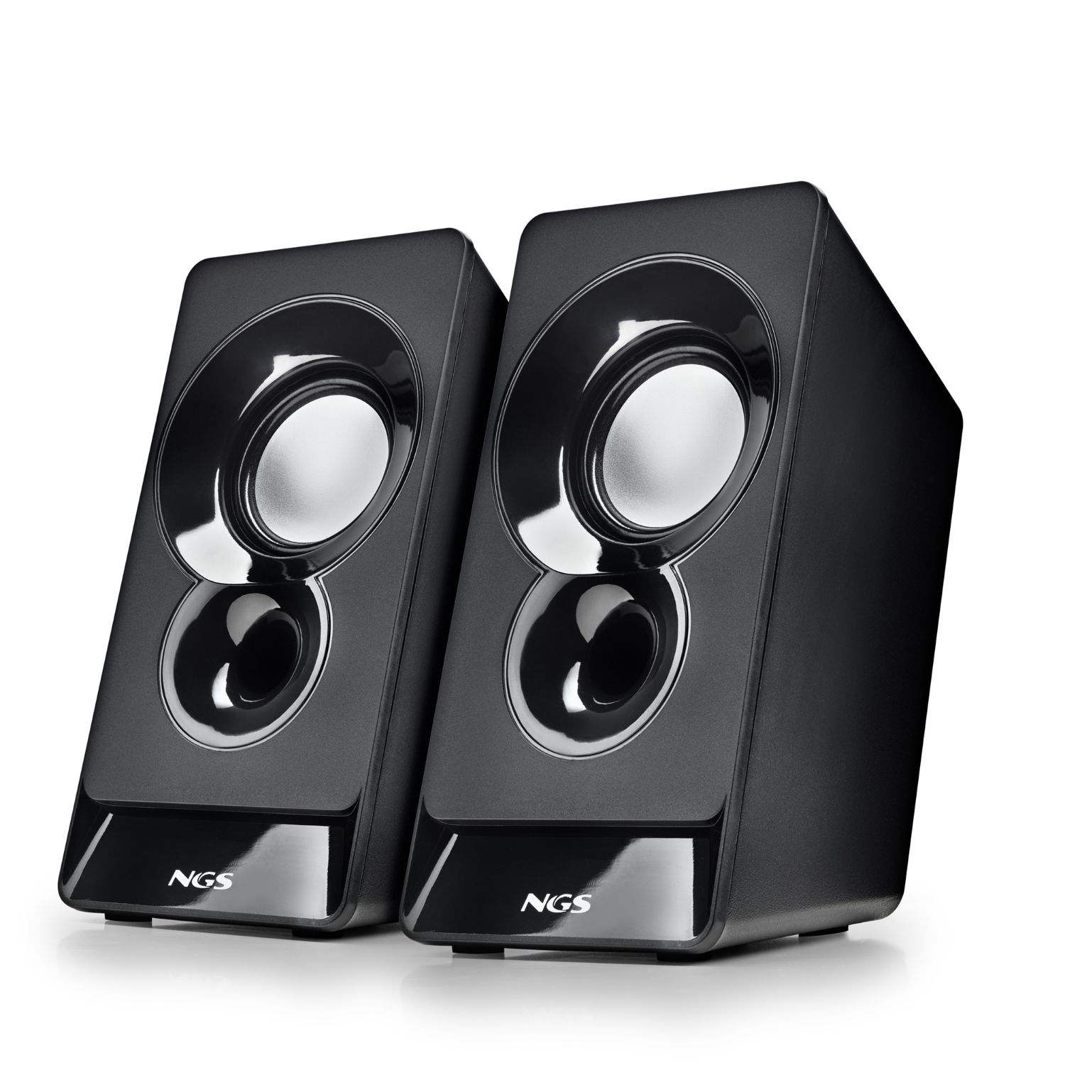 SB210 - Altavoces NGS 2.0 para Pc 12W Usb, Entrada de audio con cable jack3.5 mm, Negro (SB210)