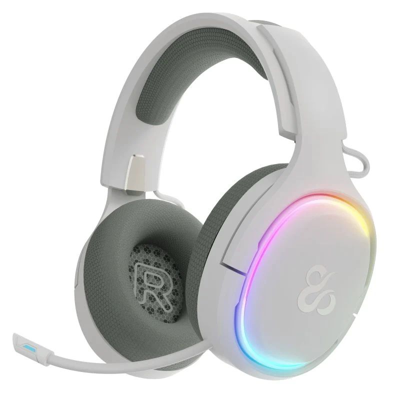 NS-HS-ATONV2-IVORY - Auriculares Gaming Newskill Aton V2, Inalmbricos RGB, Blanco (NS-HS-ATONV2-IVORY)