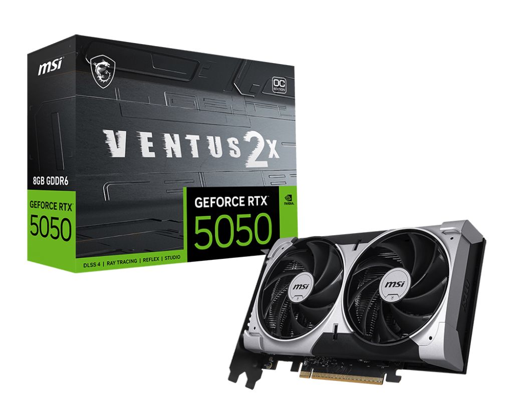 912-V538-002 - MSI RTX 5050 8G VENTUS 2XOC, Nvidia GeForce RTX5050 8Gb GDDR6 PCIe5.0 (912-V538-002)