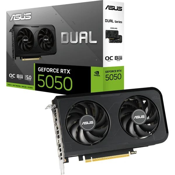 90YV0N72-M0NA00 - Tarjeta Grfica ASUS DUAL-RTX5050-O8G 8Gb GDDR6 3xDP 1xHDMI 2.1b PCIe 5.0 HDCP 2.3 G-Sync OpenGL 4.6 DirectX 12 Ultimate (90YV0N72-M0NA00)