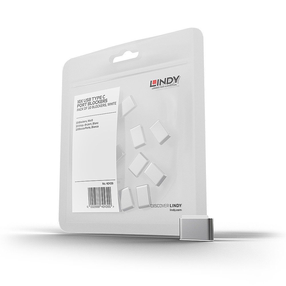 40439 - Bloqueadores de puerto LINDY Usb-C Sin llave 10unidades Blanco (40439)