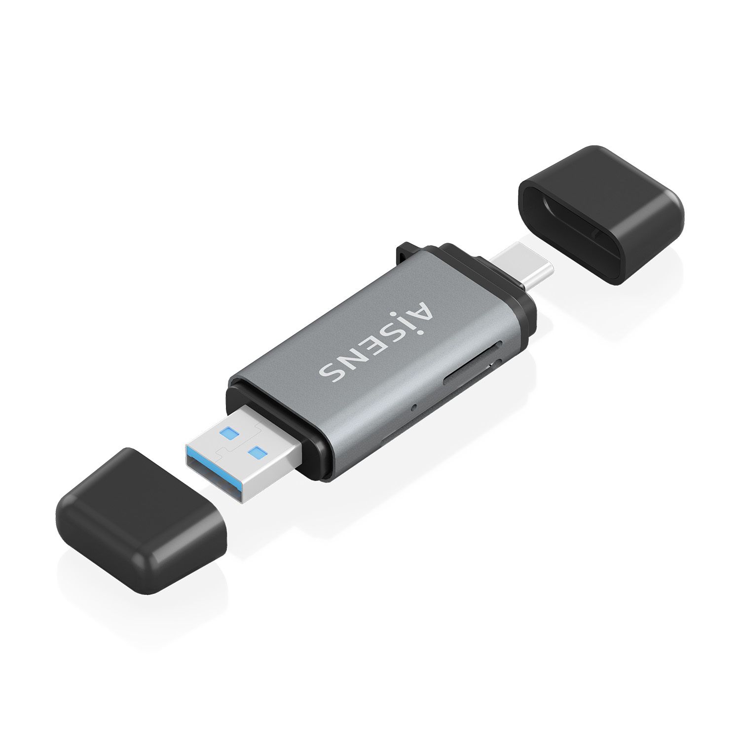ASCR-2AC11-GR - Lector Tarjetas AISENS USB-A/C 3.0 Gris ASCR-2AC11-GR