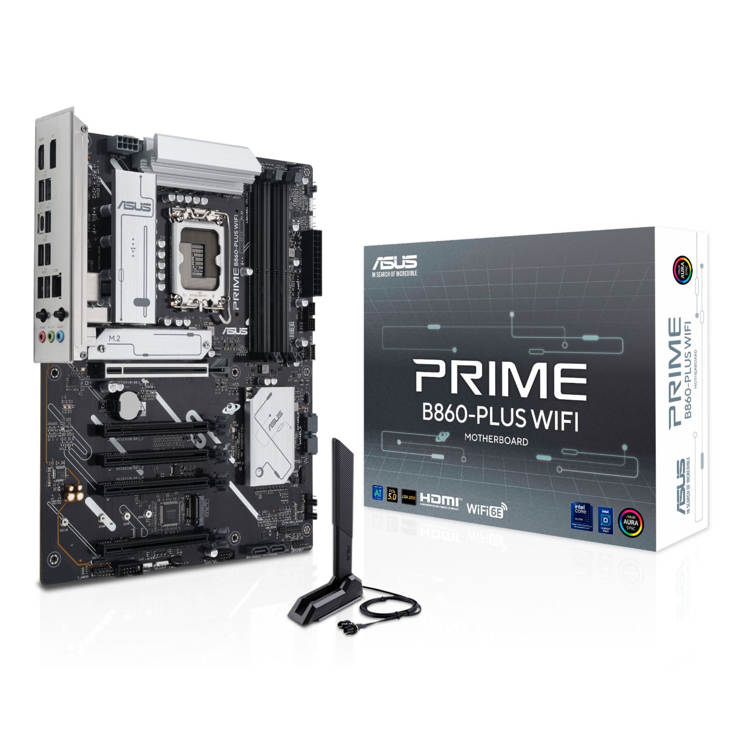 90MB1K50-M0EAY0 - Placa base ASUS PRIME B860-PLUS WIFI: (1851) 5DDR5 M.2 SATA3 USB DP HDMI RJ45 7.1 ATX WiFi 6E Bluetooth Ethernet 2.5 GbE