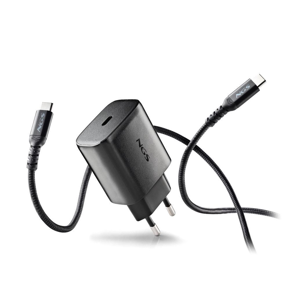 BUD45W-C - Cargador de Pared NGS GaN 45W 1xUSB-C Negro (BUD45W-C)