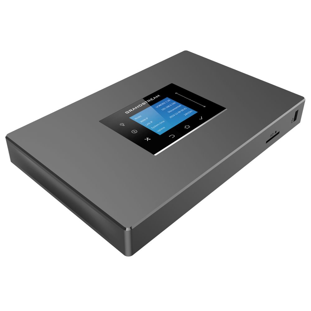UCM6301 - Centralita IP PBX Grandstream 500 Usuarios 75 Llamadas Simultneas Pantalla LCD FHD 1xUSB-A 3.0 Negro (UCM6301)