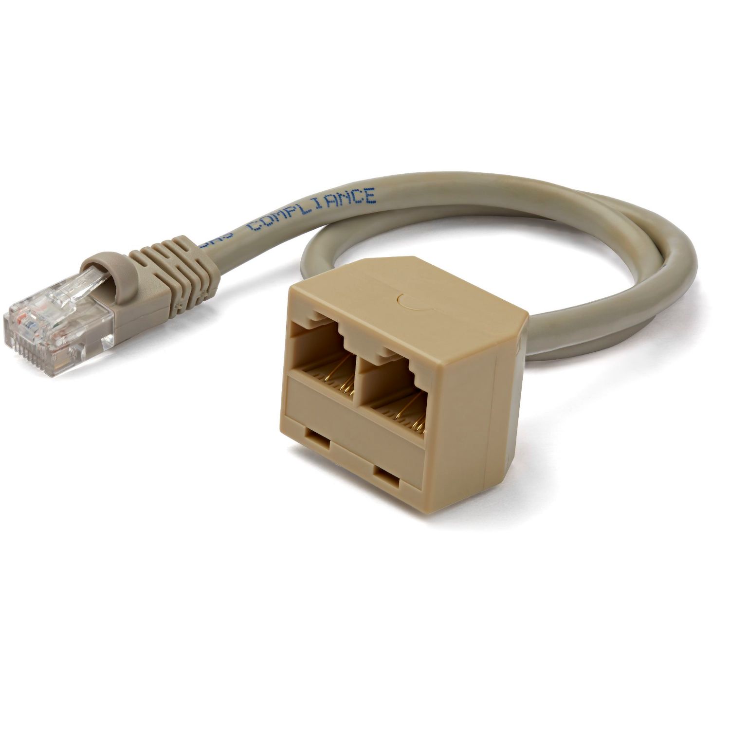 RJ45SPLITTER - Adaptador StarTech Divisor Splitter RJ45 2 a 1 Gris (RJ45SPLITTER)