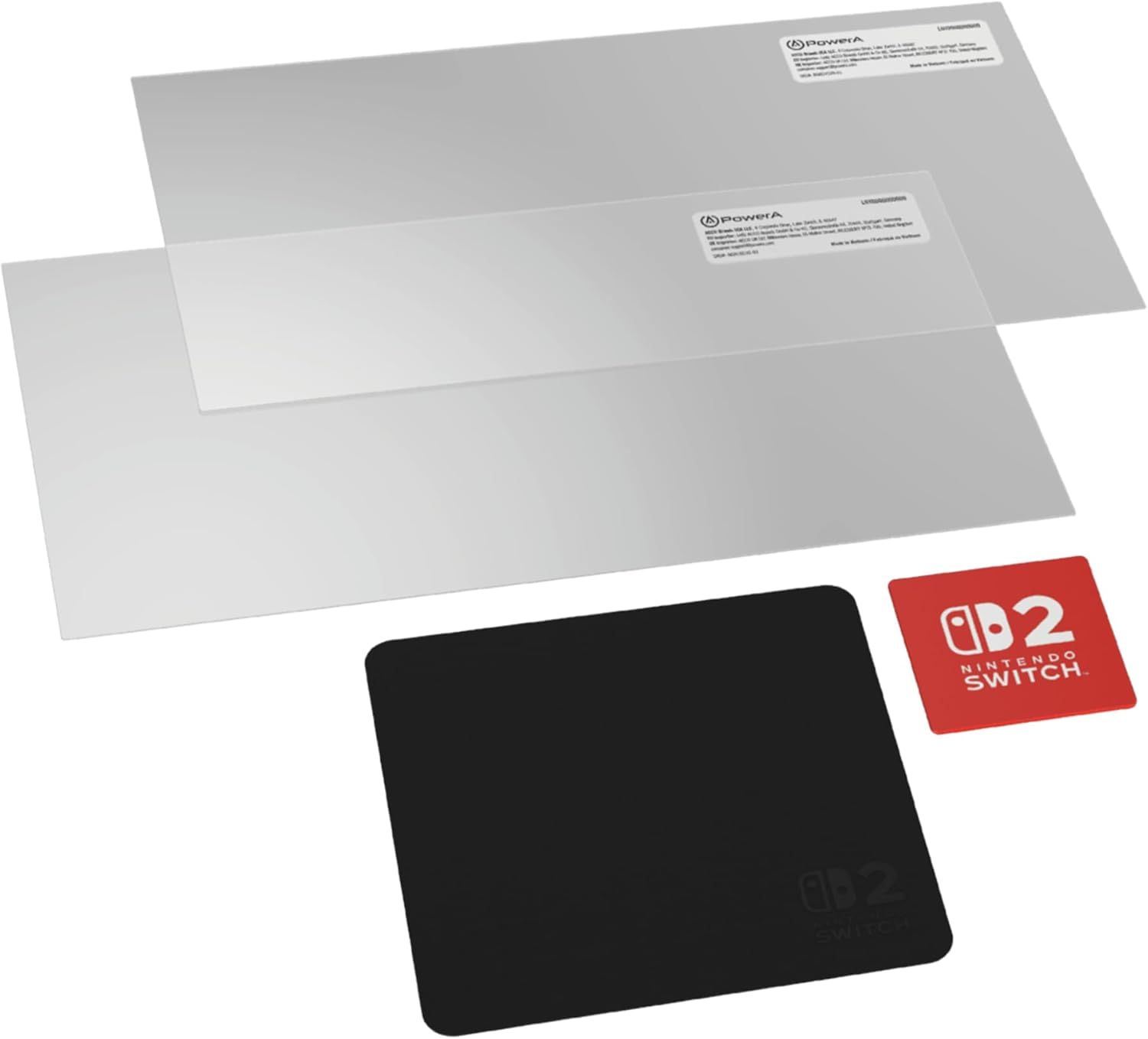 NSAC0530-01 - Protector de Pantalla PowerA para Nintendo Switch 2, 2unidades, con pa�o y aplicador. (NSAC0530-01)