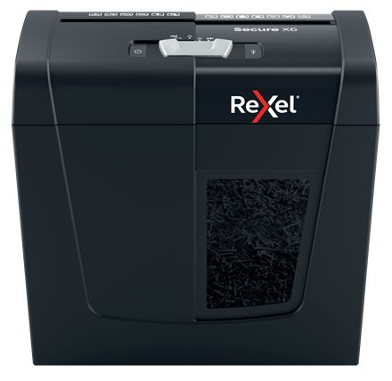 2020122EU - Destructora Rexel Secure X6 Papel/Grapas/Clips Corte en Partculas P-4 10L Negra (2020122EU)