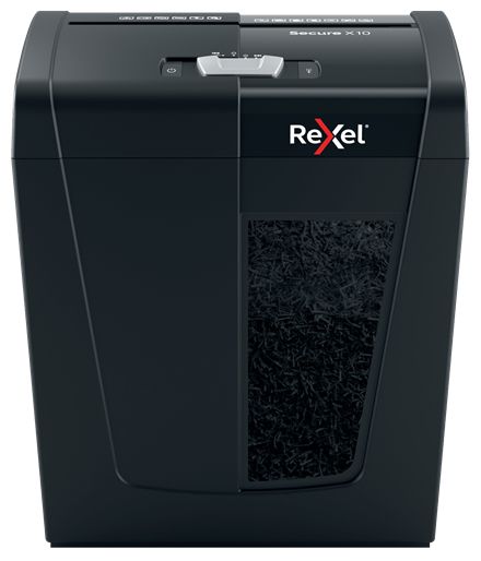 2020124EU - Destructora Rexel Secure X10 Papel/Grapas/Clips Corte en Partculas P-4 18L Negra (2020124EU)