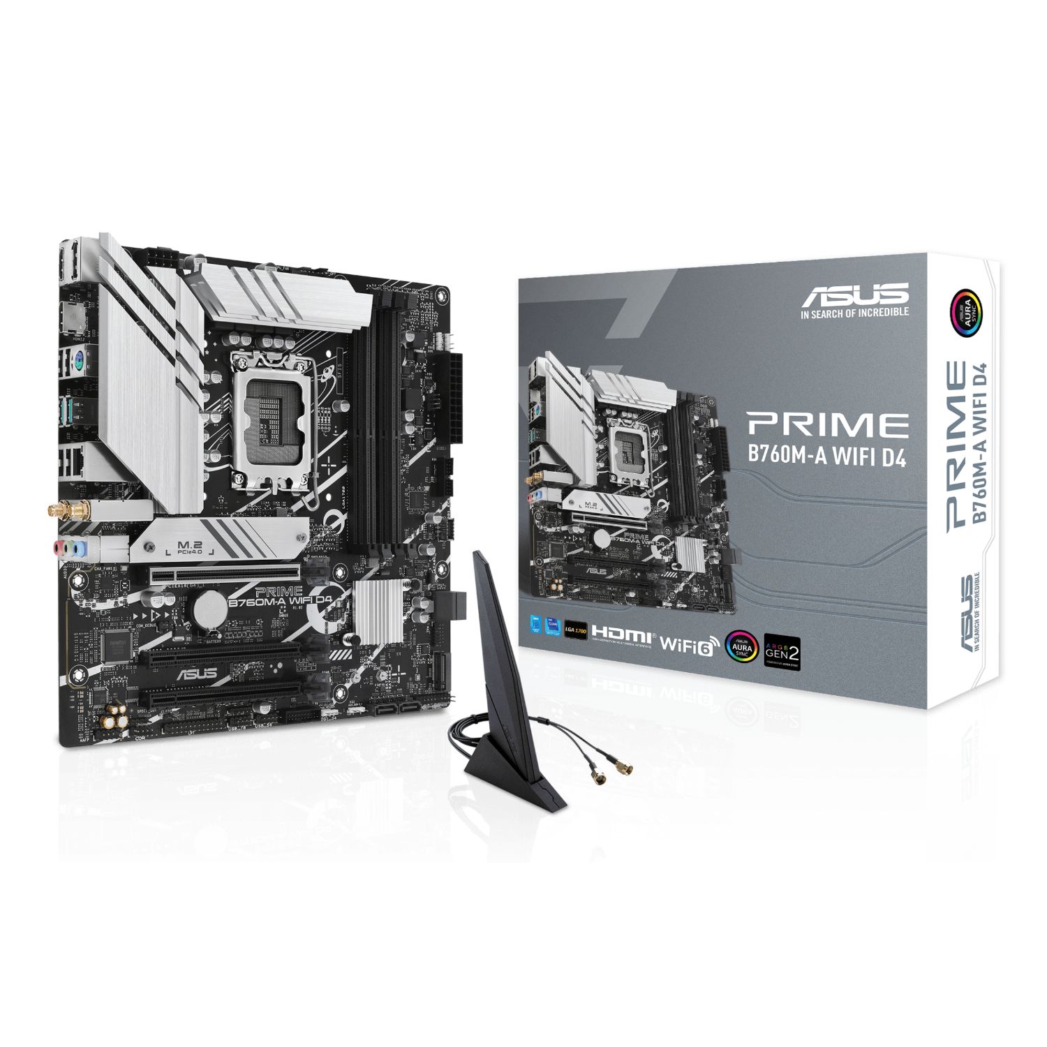 90MB1CX0-M1EAY0 - ASUS PRIME B760M-A WIFI D4:(1700) 2DDR4 HDMI DP Pcie4.0 M.2 Usb3.2 mATX (90MB1CX0-M1EAY0)