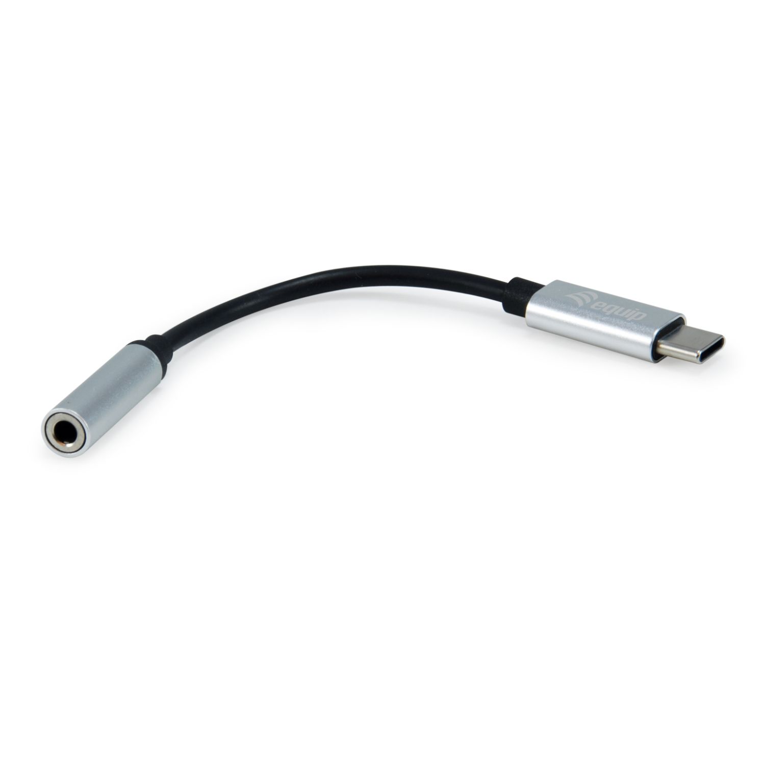 EQ133474 - Adaptador EQUIP USB-C/M a 3.5mm/H 0.15m Negro/Plata (EQ133474)