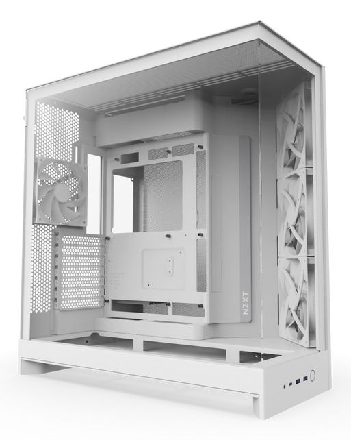 CM-H92FW-01 - Caja Gaming NZXT H9 Flow Panel Lateral de Cristal Templado 2xUSB-A 3.0 1xUSB-C 3.1 ATX EATX mATX Mini-ITX Blanca (CM-H92FW-01)