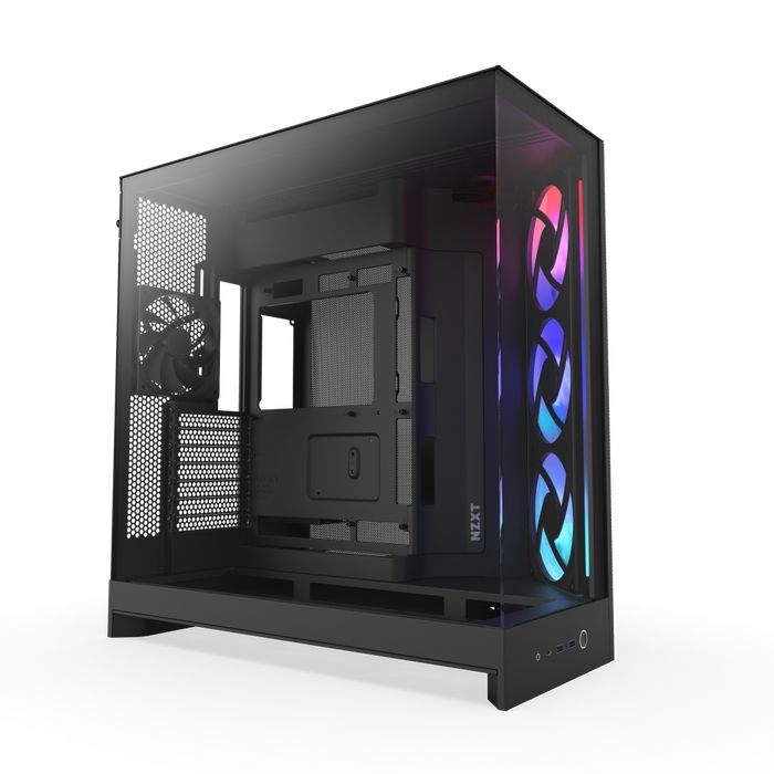 CM-H92FB-R1 - Caja NZXT H9 Flow Panel Lateral de Cristal Templado RGB 2xUSB-A 3.0 1xUSB-C 3.1 ATX EATX mATX Mini-ITX Negra (CM-H92FB-R1)