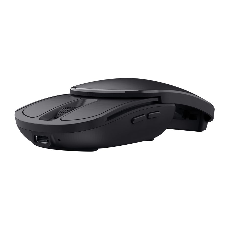 25733 - Ratn Trust Zylo Plegable Ambidextro RF Wireless 2.4GHz 2400dpi 6 Botones Negro (25733)