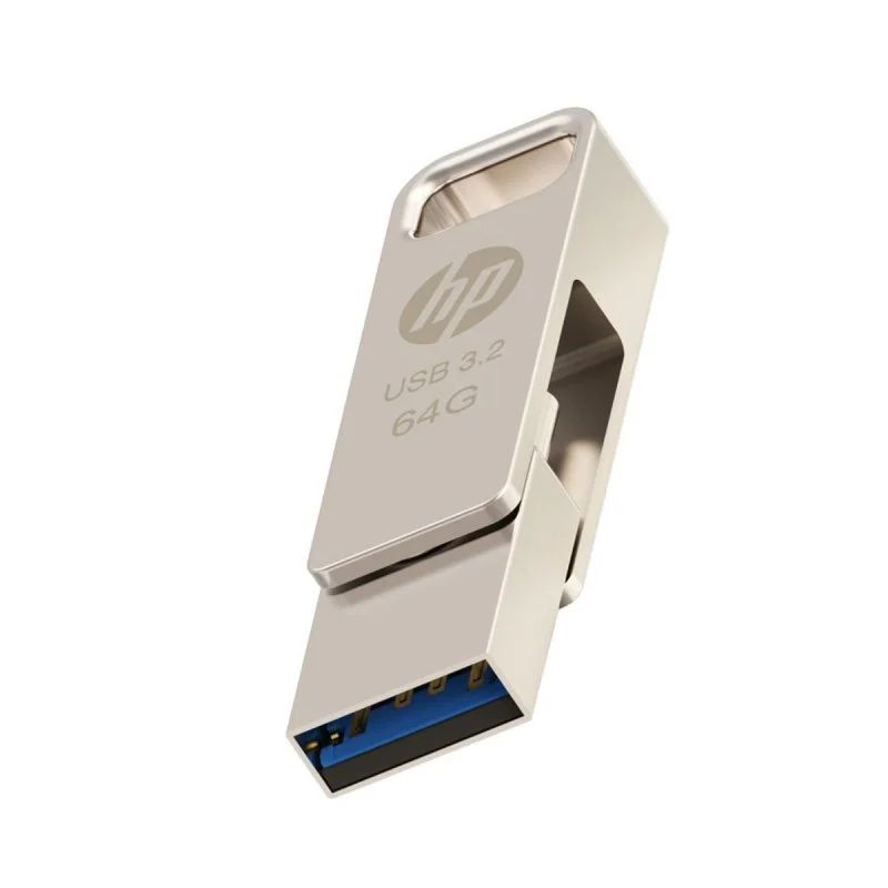 HPFD206C-A-64 - Pendrive HP HPFD206C 64Gb USB-A/C 3.1 Plata (HPFD206C-A-64)