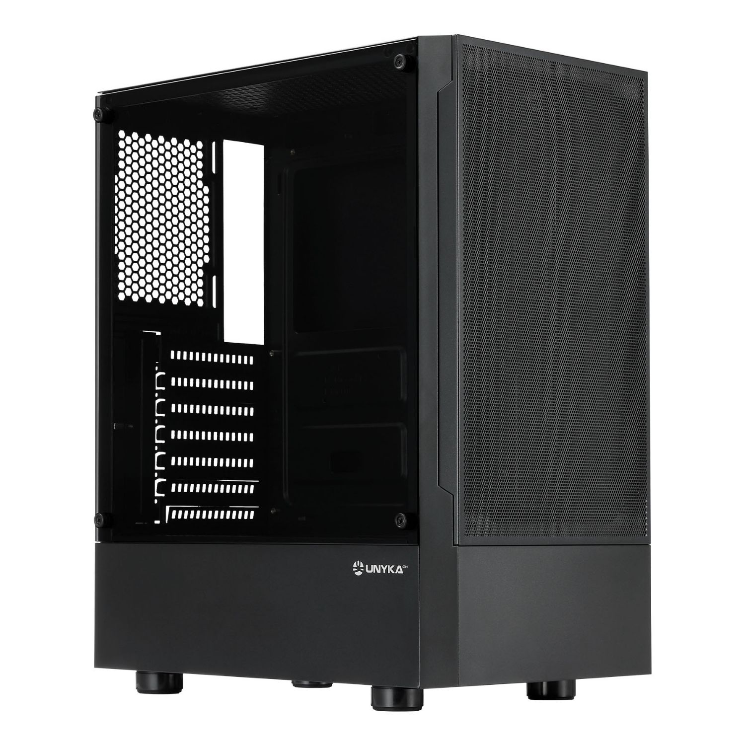 UK52135 - Caja PC UNYKA Aero C35 Panel Lateral de Cristal Templado 500W 1xUSB 2.02xUSB-A 3.0 ATX ITX mATX Negra (UK52135)