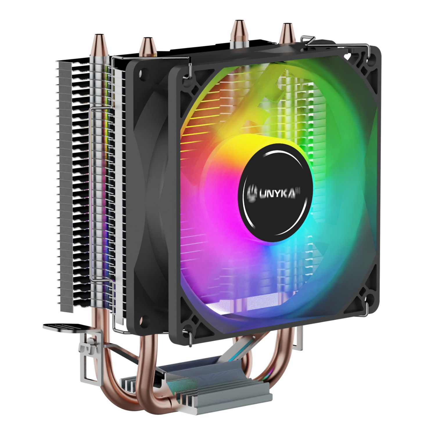 UK322101 - Ventilador CPU UNYKA UNYCOOL H20 ARGB LED Multisocket 90mm Gris (UK322101)